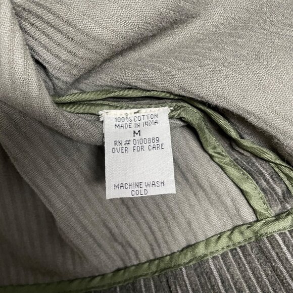 KEREN HART PEPLUM CORDUROY JACKET WOMENS M COTTON VINTAGE GREEN BUTTON FRONT - Picture 6 of 8